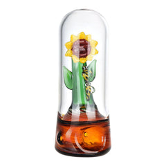 Empire Glass Works Sunflower Sanctuary Terrarium Hand Pipe - 5.75" - Discreet Smoker