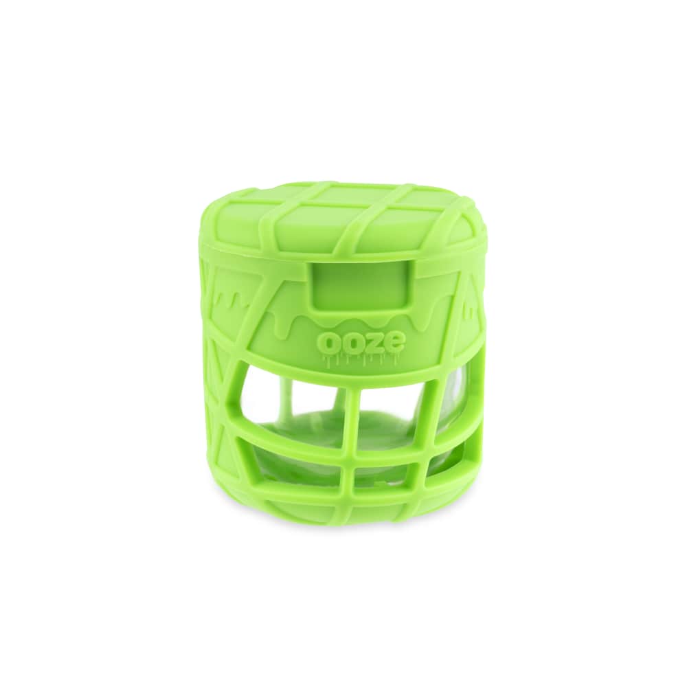 Ooze Prizm Silicone-Wrapped Glass Stash Jar - Discreet Smoker