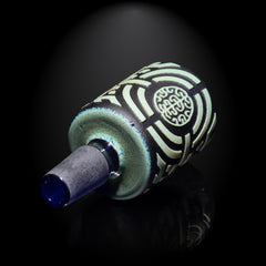 Telekinetic Dark Blue and Silver Frit Bowl