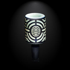 Telekinetic Dark Blue and Silver Frit Bowl