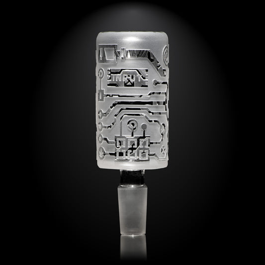 Circuitboard Clear Long Bowl - Discreet Smoker