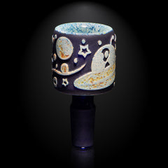 Space Odyssey Blue and Silver Frit Bowl