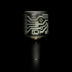 Circuitboard: Shadow Art Smoke and Silver Frit Bowl