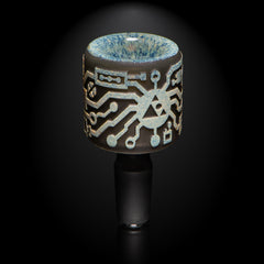Circuitboard: Shadow Art Smoke and Silver Frit Bowl