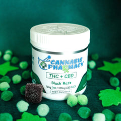 Cannabis Pharmacy THC Blend CBD Gummies | 50mg CBD + 10mg Delta 9 THC - Assorted Flavors - 30ct