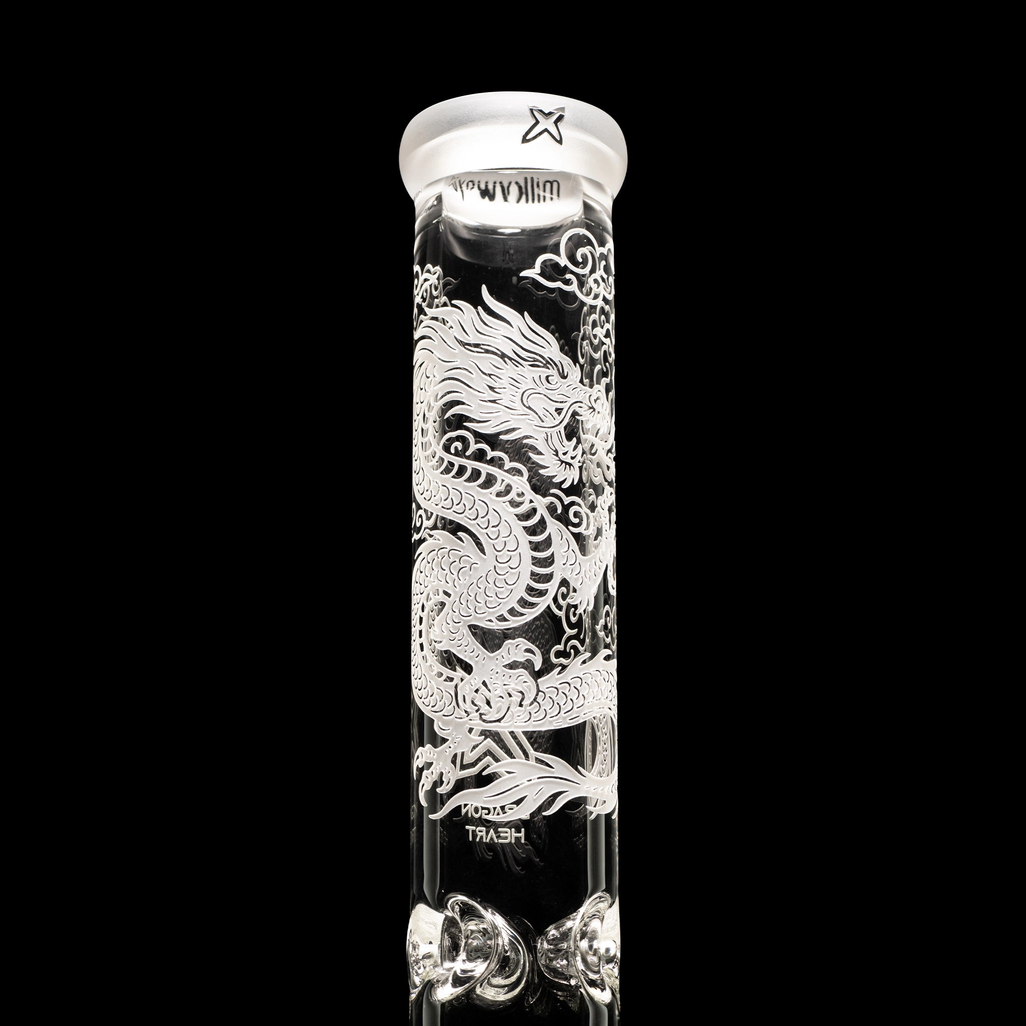 Dragon Heart XL 14" Collins Perc Beaker Bong - Discreet Smoker