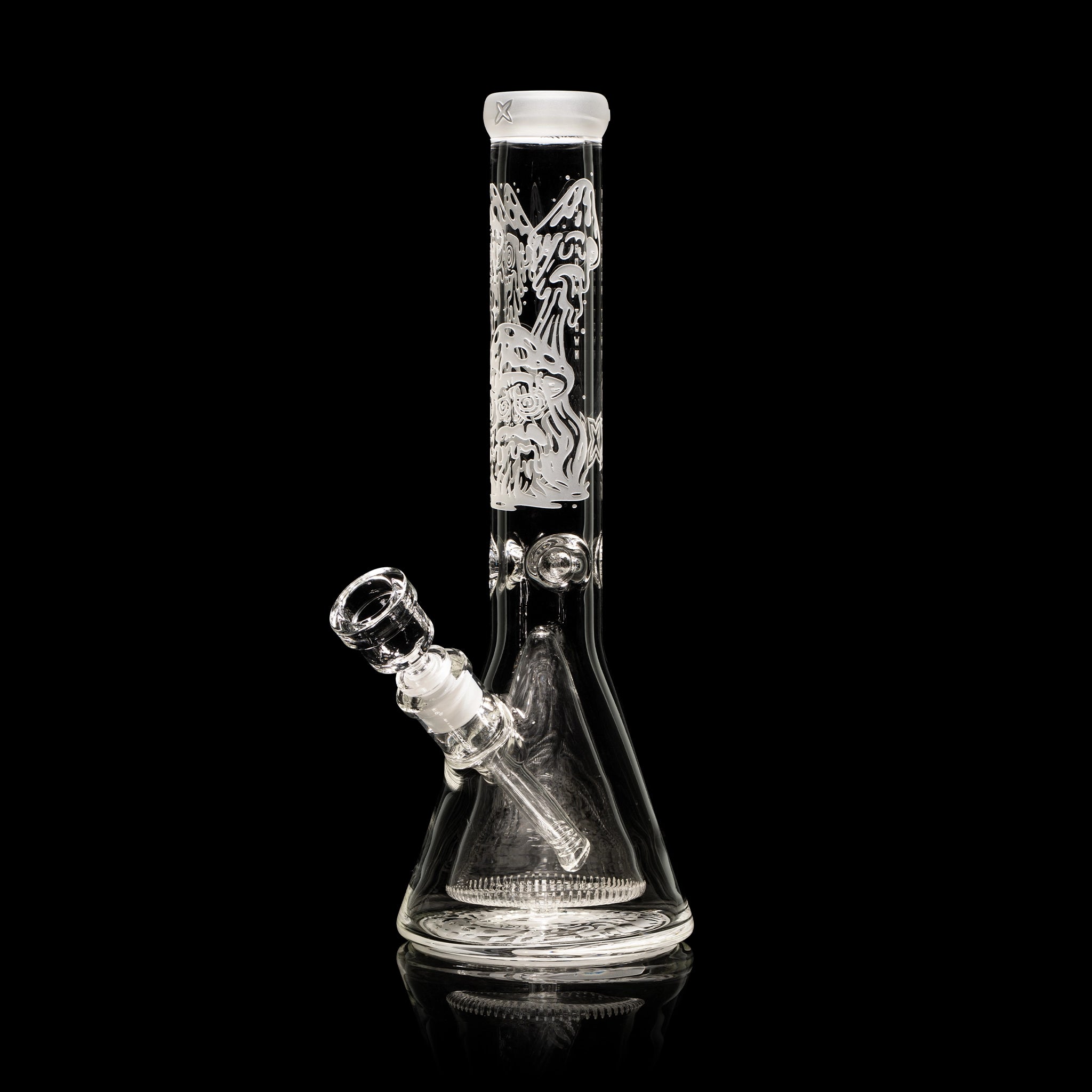 Mushroom Town 14" Collins Perc Beaker Bong - Discreet Smoker