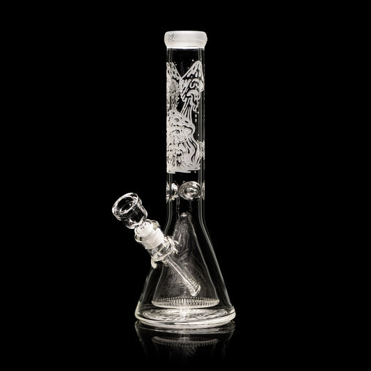 Mushroom Town 14" Collins Perc Beaker Bong - Discreet Smoker