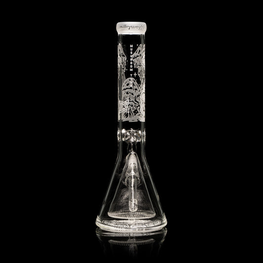 Mushroom Town 14" Collins Perc Beaker Bong - Discreet Smoker