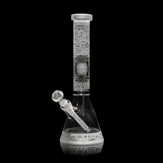 Circuitboard 15" Clear Beaker Bong - Discreet Smoker