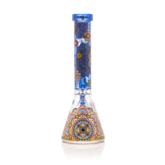 Mandala Myriad 10" Light Blue Mini Beaker Bong