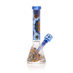 Mandala Myriad 10" Light Blue Mini Beaker Bong