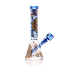 Mandala Myriad 10" Light Blue Mini Beaker Bong