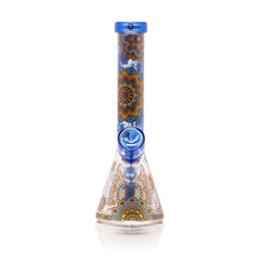Mandala Myriad 10" Light Blue Mini Beaker Bong