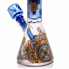 Mandala Myriad 10" Light Blue Mini Beaker Bong