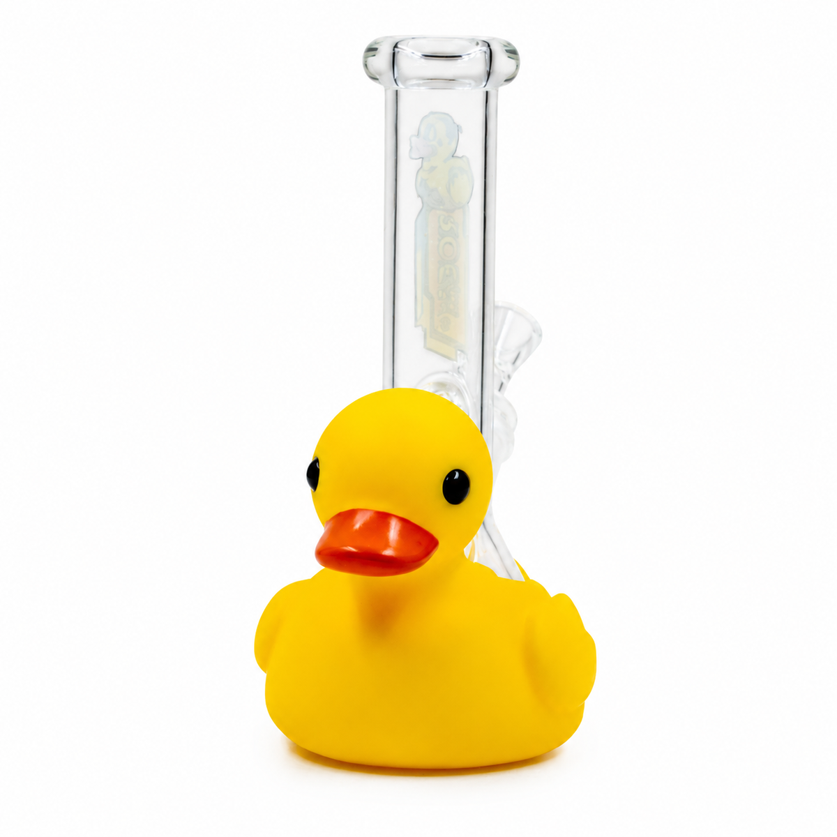 Rock Glass SunnyQuack – Yellow Duck-Shaped Glass Bong - Discreet Smoker