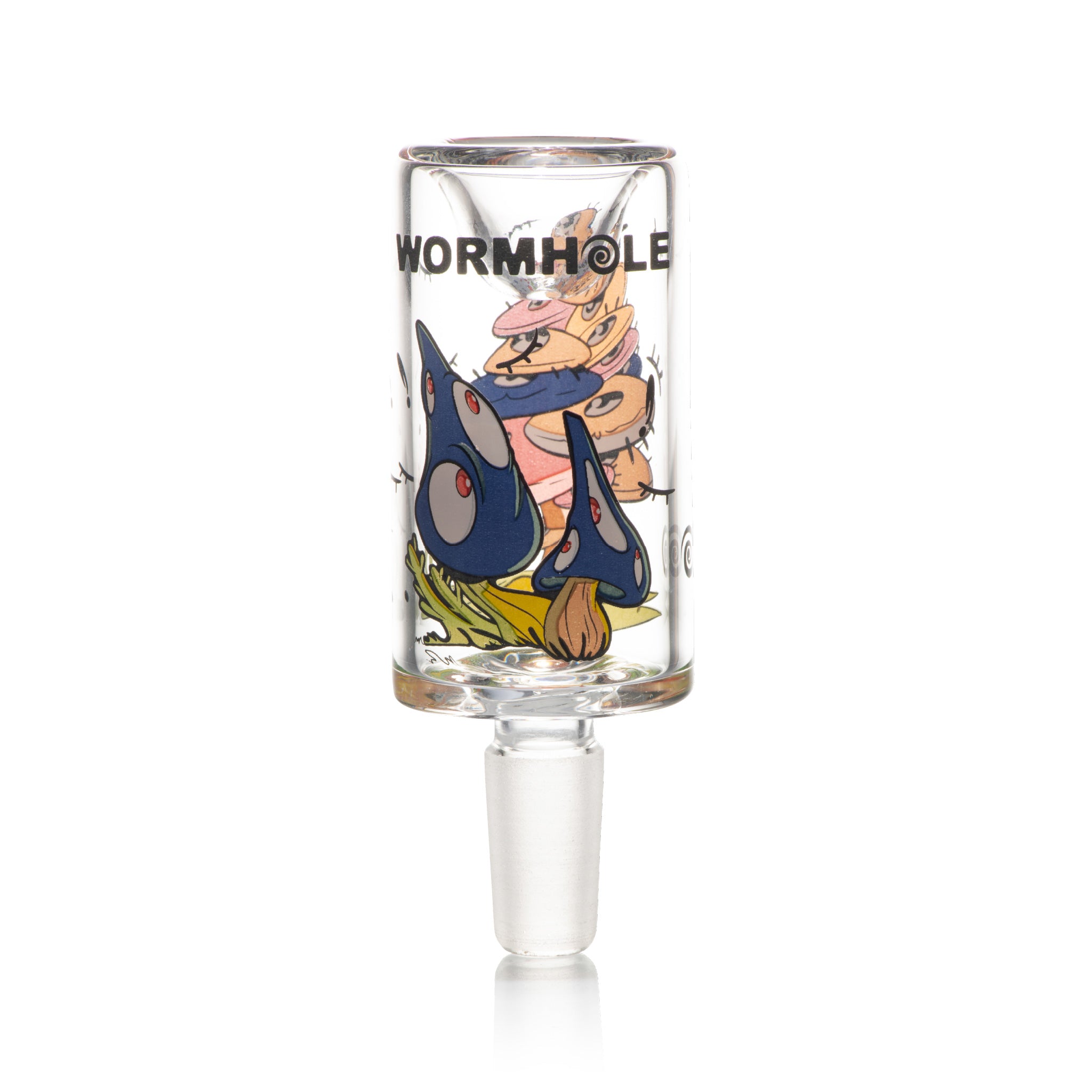 Psychedelic Mushroom Clear Long Bowl - Discreet Smoker