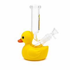 Rock Glass SunnyQuack – Yellow Duck-Shaped Glass Bong - Discreet Smoker
