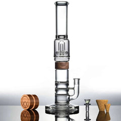 Vitae Glass 16" Tri-UFO Bong - Discreet Smoker