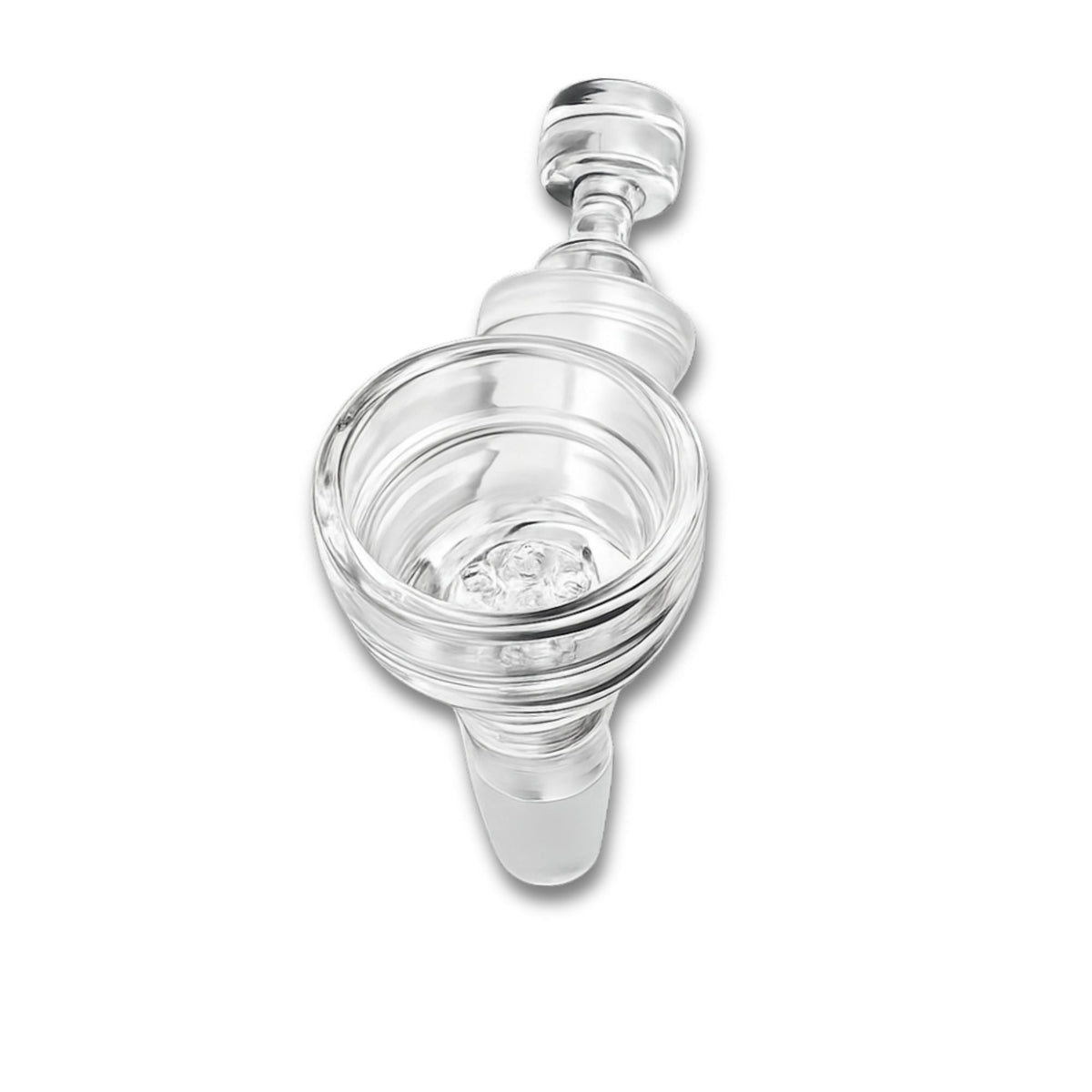 Glass Flower Bowl with Pass-Through Carb