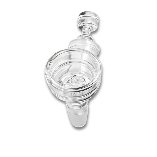 Glass Flower Bowl with Pass-Through Carb