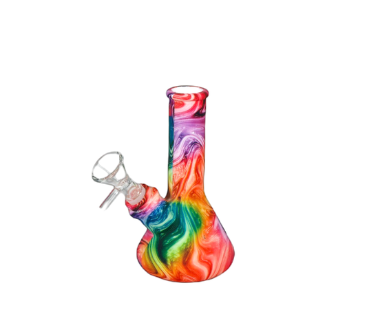 Mini Psychedelic Silicone Bong - Discreet Smoker