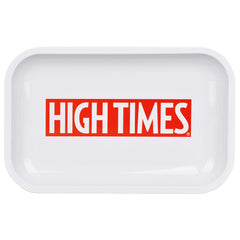 High Times Metal Rolling Tray - 11"x7" / High Times White