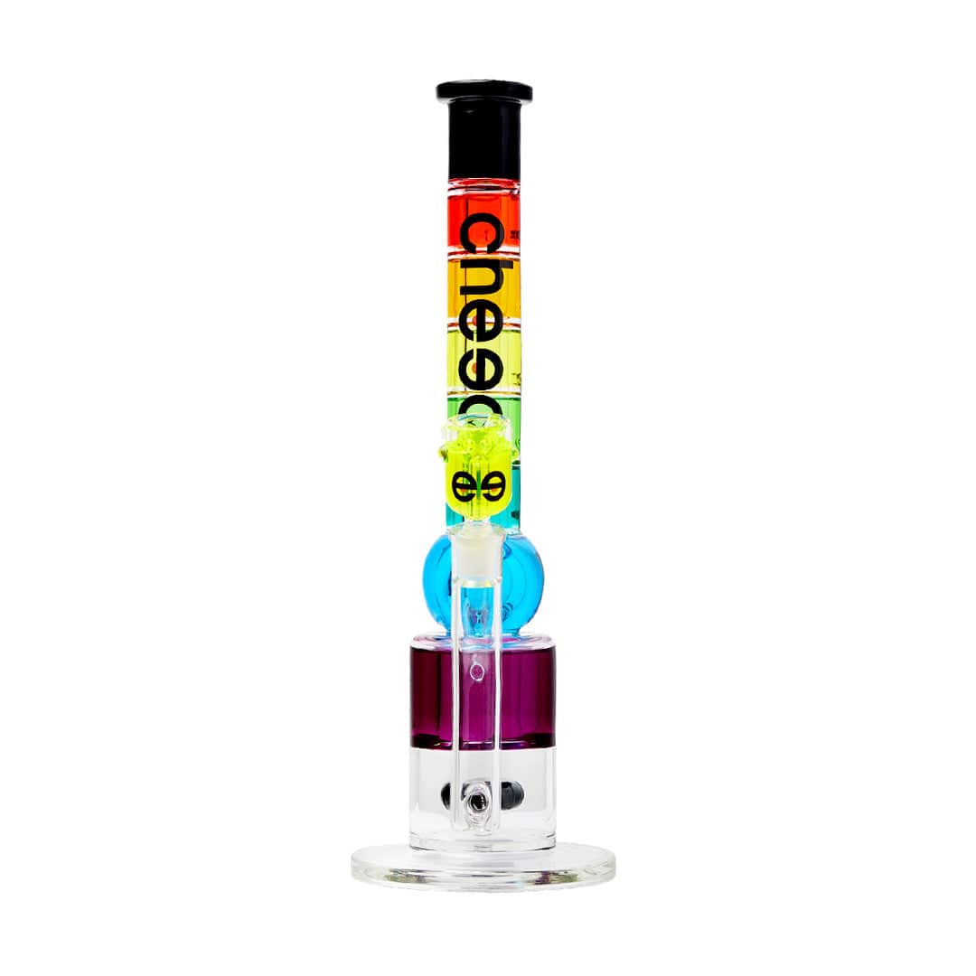 Cheech Glass 18" Rainbow Glycerin Water Pipe - Discreet Smoker