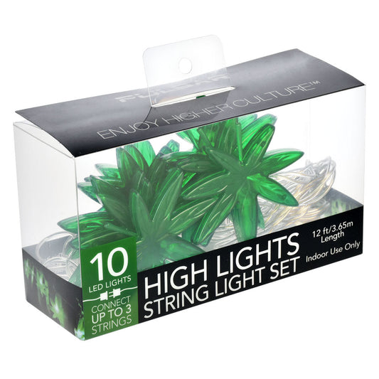Pulsar High Lights Hemp Leaf LED String Light Set - Discreet Smoker
