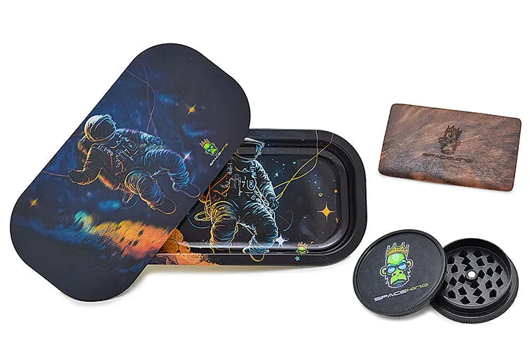 Space King 3D Holographic Slim Tray Kit (5 Designs) - Discreet Smoker