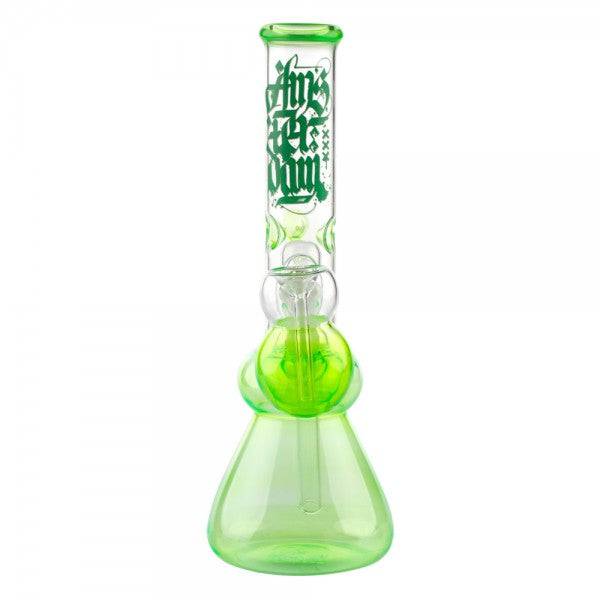 Amsterdam | 12" Black Glass Water Pipe w/ Tree Perc - Discreet Smoker