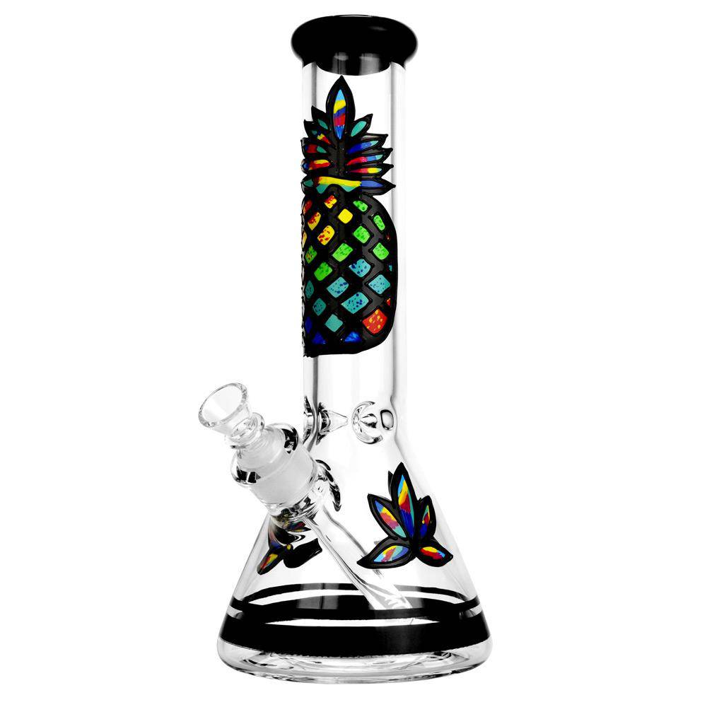 Psychedelic Pineapple Beaker Bong - Discreet Smoker