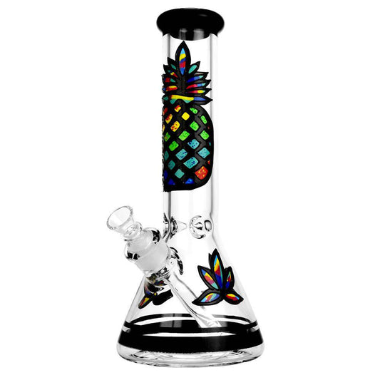 Psychedelic Pineapple Beaker Bong - Discreet Smoker