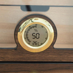 Cedar Wood Cigar Humidor Cabinet 80-100 Cigars Capacity, Desktop Cigar Storage with Digital Hygrometer, Humidifiers and Drawers, Perfect Men'S Gift for Christmas Father'S Day