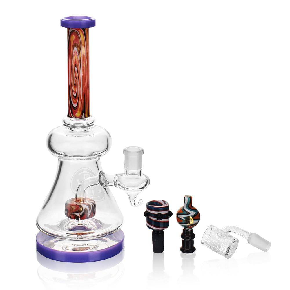 High Society - Pegasi Premium Wig Wag Hybrid Pipe (Purple) - Discreet Smoker