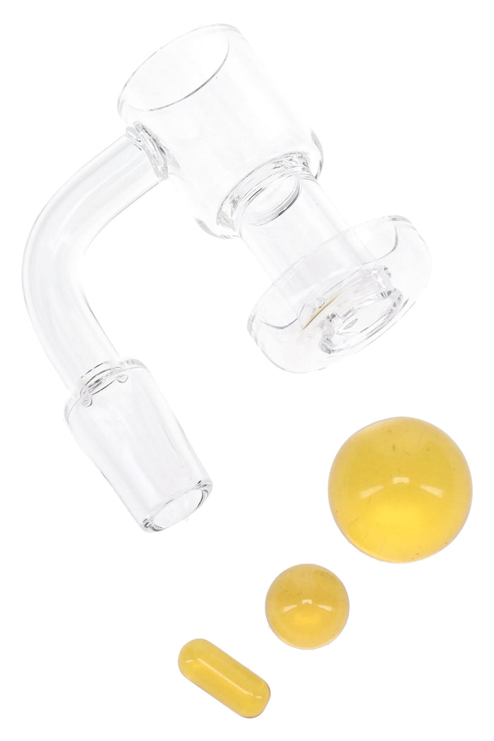 Quartz 14.5 mm Male Terp Slurper Banger – 2 mm Thick, Yellow