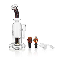 High Society | Centauri Premium Wig Wag Hybrid Pipe (Black Rainbow) - Discreet Smoker