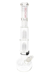 ROOR Tech 17″ Bubble-Base Bong with Dual Tree Percs – 5 mm – Assorted Decals - Discreet Smoker