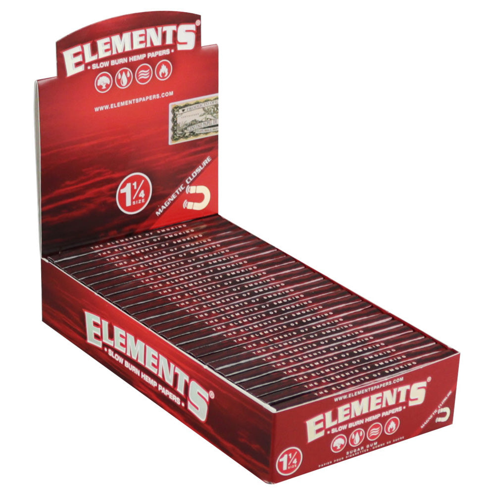 Elements Red Slow Burn Hemp Rolling Papers - Discreet Smoker