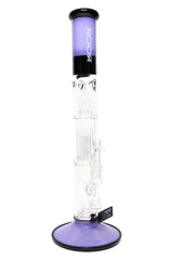 ROOR Tech Stemless Straight Tube Bong – Multi Percs – 18″ – 5 mm - Discreet Smoker