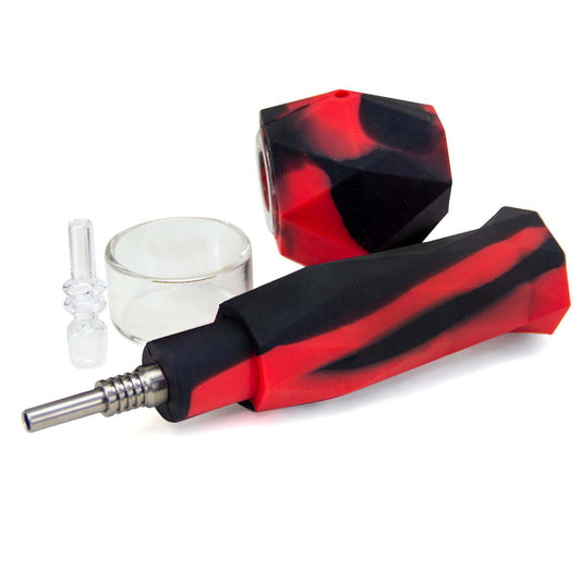 2-in-1 Silicone Honey Straw & Hand Pip - Discreet Smoker