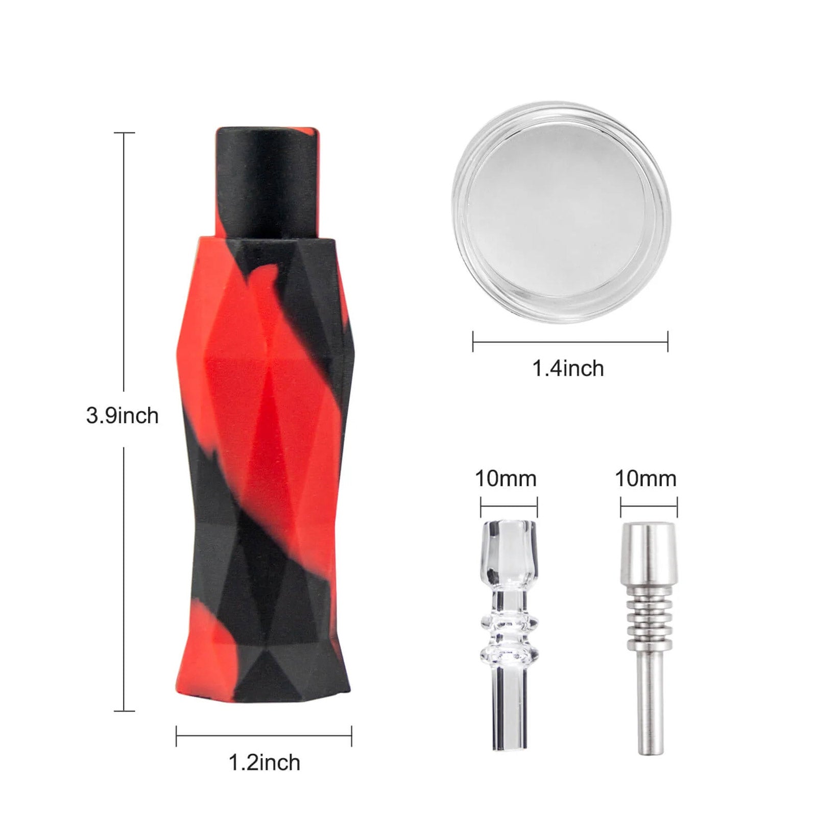 2-in-1 Silicone Honey Straw & Hand Pip - Discreet Smoker