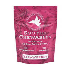 Soothe Chewables | Delta 8 | Strawberry 20ct bag - Discreet Smoker