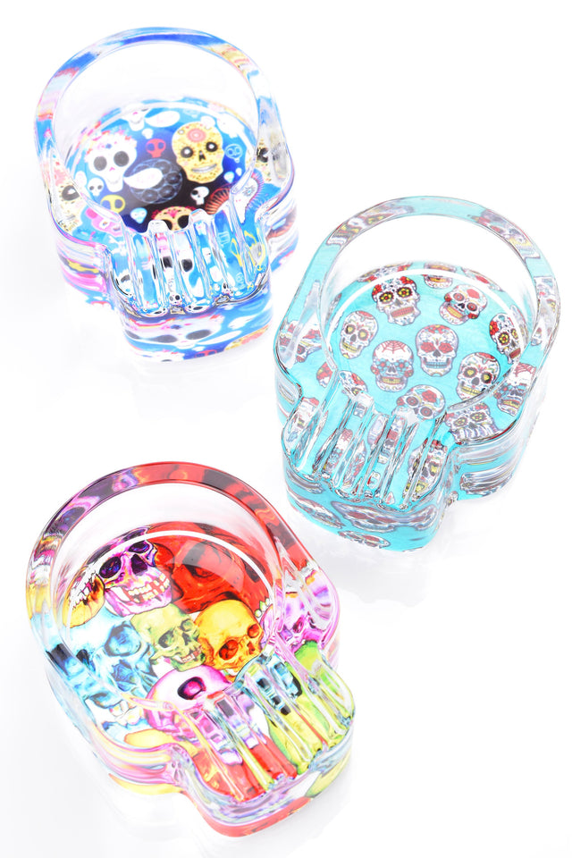 3.5″ Skull Glass Ashtray – Pop Designs - Discreet Smoker