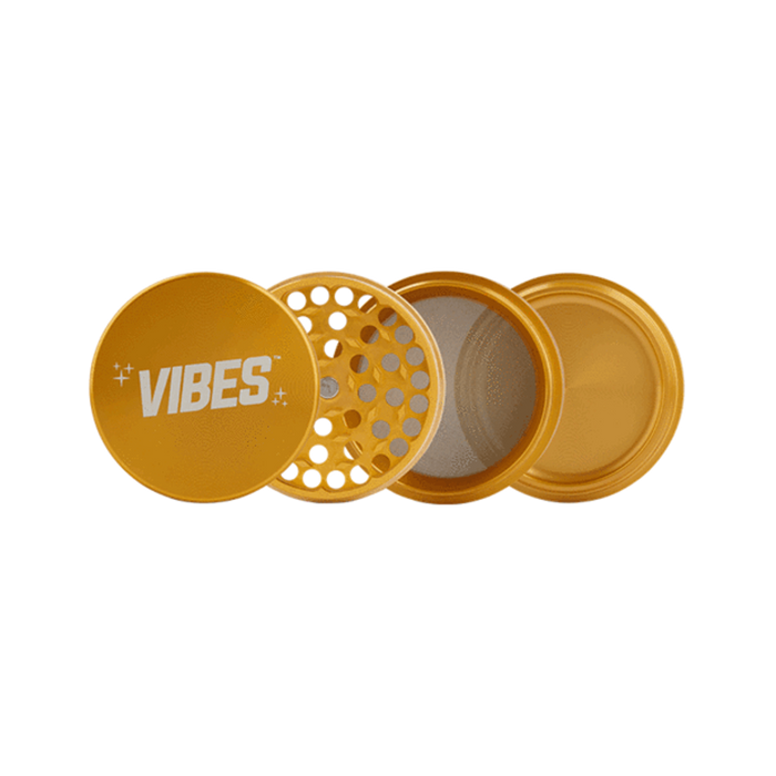 Vibes 4-Piece Grinder, Gold