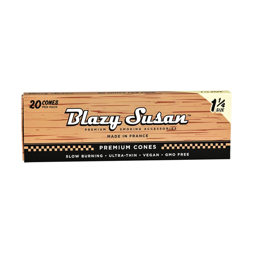 Blazy Susan Pre-Rolled Cones Slide Box | 1 1/4 | 20pc | 12pk Display Blazy Susan Pre-Rolled Cones Slide Box | 1 1/4 | Cone - Discreet Smoker