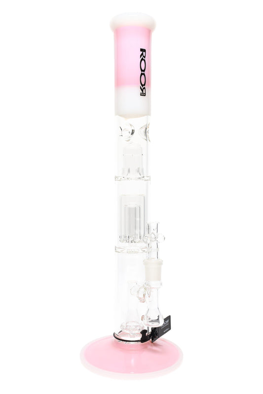 ROOR Tech Stemless Straight Tube Bong – Multi Percs – 18″ – 5 mm - Discreet Smoker