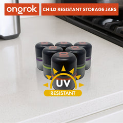Ongrok 80ml Child Resistant Jar | 6 Pack - Discreet Smoker
