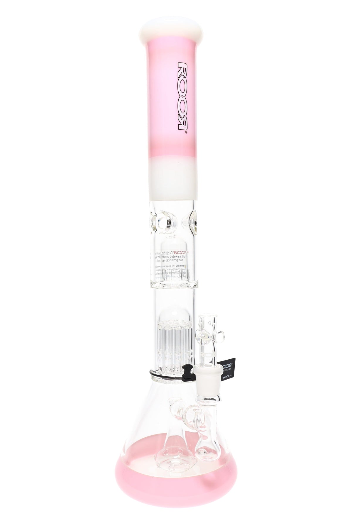 ROOR Tech Multicolor Stemless Beaker Bong – Multi Percs – 18″ – 5 mm - Discreet Smoker