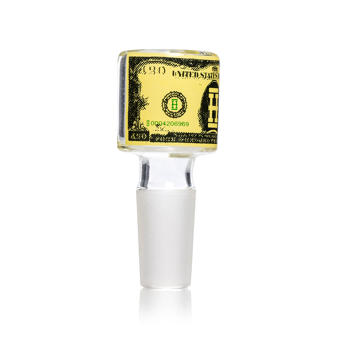 Dollar Glass Flower Bowl | 14mm Male Joint - Discreet Smoker